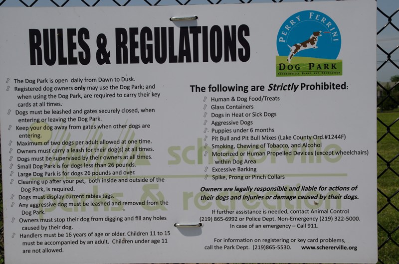 Dog Park Rules and Regulations